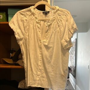 J. Crew Women's White Button-Down Blouse